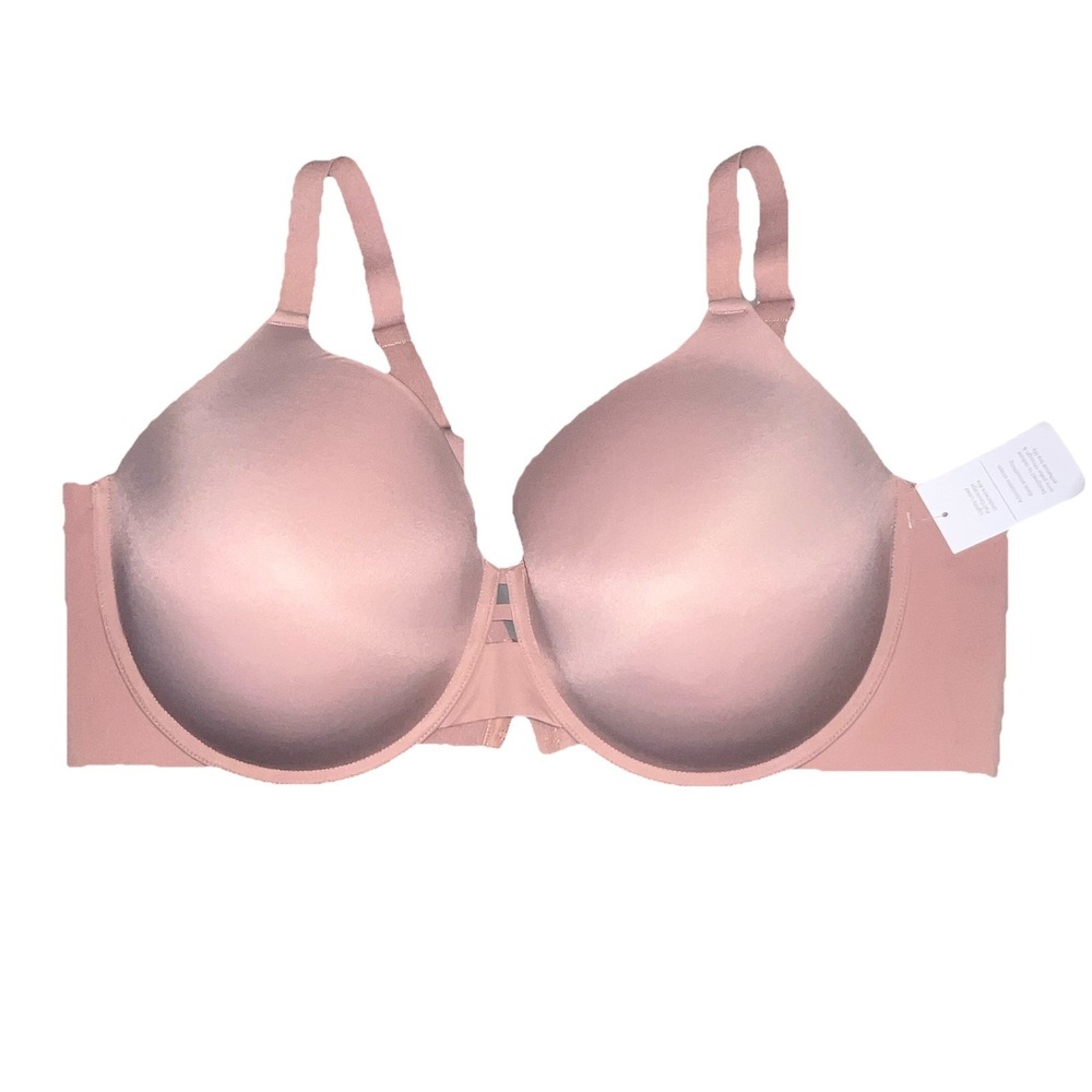 Auden Bra Full Coverage Lightly Lined Underwire Mauve Size‎ 44DD Back Smoothing